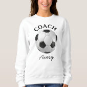 Fußball Fußball-Coach Name Einfache Minimalschrift Sweatshirt (Vorderseite)