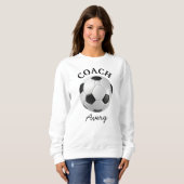 Fußball Fußball-Coach Name Einfache Minimalschrift Sweatshirt (Vorne ganz)