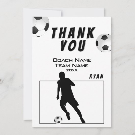 Fußball / Fußball Danke, Coach Card Dankeskarte (Vorderseite)