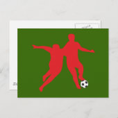 Fussball-Fußball Dribbling Postkarte (Vorne/Hinten)