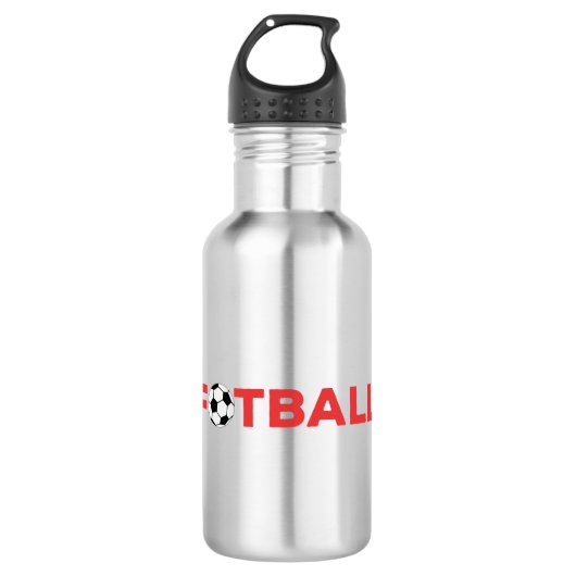 Fußball-Fußball Edelstahlflasche (Vorderseite)