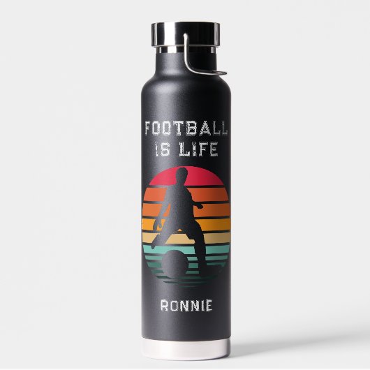 Fußball Fußball Eigener Text & Name Boys Wasserbot Trinkflasche (Links)