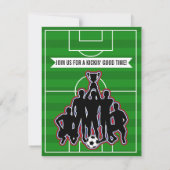 Fußball-Fußball-Feld Geburtstagsparty Einladung (Rückseite)