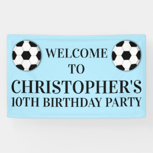 Fußball-Fußball-Fußball-Jungen Geburtstag  CUSTOM  Banner