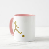 Fußball-Fußball-Fußball-Shooter | Cooler Gold Glit Tasse (Vorderseite Links)
