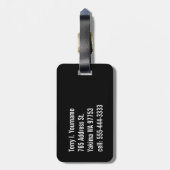 Fußball-Fußball Futbol Ball Gepäckanhänger (Rückseite vertikal)