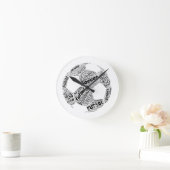 Fußball-Fußball-Futbol Runde Wanduhr (Zuhause)