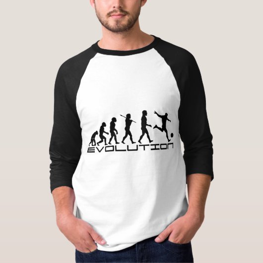 Fußball-Fußball Futbol Sport-Evolutions-Kunst T-Shirt (Vorderseite)