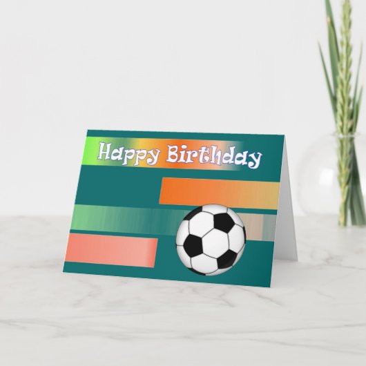 Fußball-Fußball Geburtstag Karte (Vorderseite)