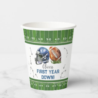 Fußball-Fußball - Geburtstagsdekor, erstes Jahr na Pappbecher