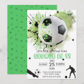 Fußball-Fußball-Geburtstagsparty Einladung (Vorne/Hinten)