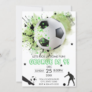Fußball-Fußball-Geburtstagsparty Einladung