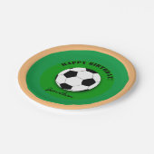 Fußball & Fußball Geburtstagswünsche (Party) Pappteller (Schrägansicht)