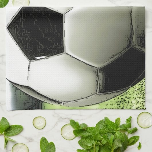 Fußball - Fußball Geschirrtuch (Gefaltet)