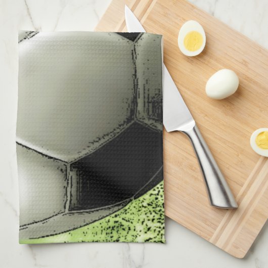 Fußball - Fußball Geschirrtuch (Viertel Falte)