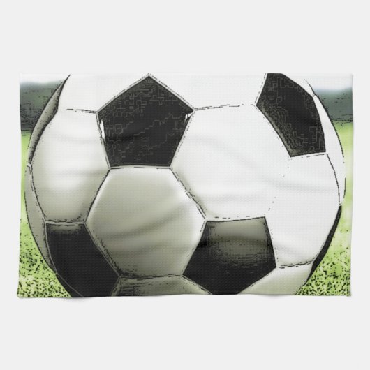 Fußball - Fußball Geschirrtuch (Horizontal)