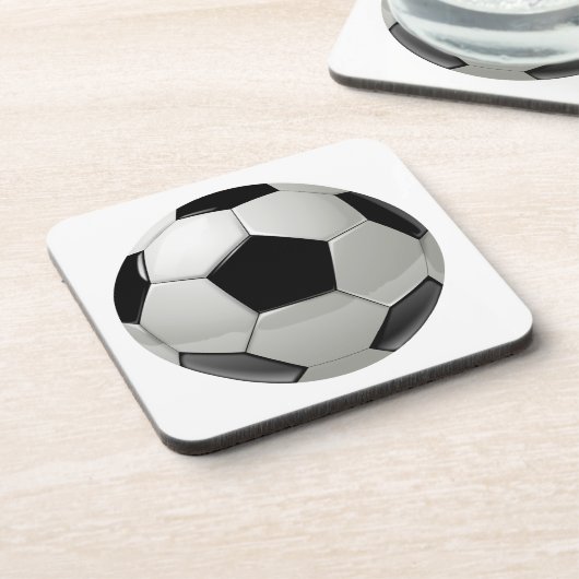 Fußball-Fußball Getränkeuntersetzer (Linke Seite)