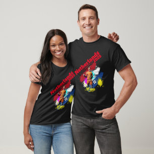 Fußball-Fußball-Goal-Feier Niederländische Flagge T-Shirt