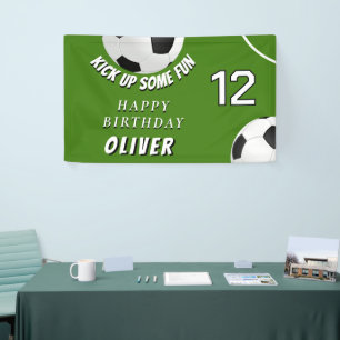 Fußball-Fußball-Grass-Kindergeburtstag Banner