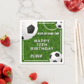 Fußball-Fußball-Grass-Kindergeburtstag Serviette (Beispiel)