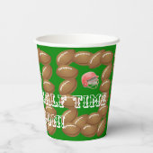 Fußball-Fußball Halbzeitsport Pappbecher (Rückseite)