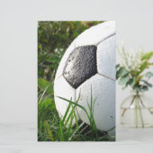 Fußball~ Fußball im Feld Briefpapier (Stehend Vorderseite)