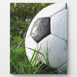 Fußball~ Fußball im Feld Fotoplatte