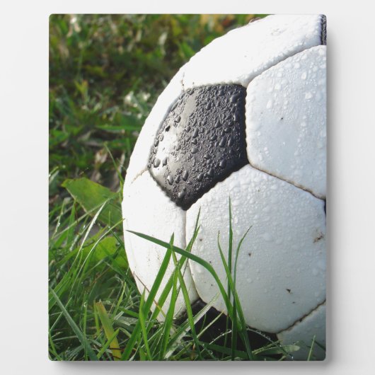 Fußball~ Fußball im Feld Fotoplatte (Vorderseite)