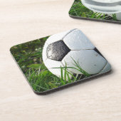 Fußball~ Fußball im Feld Getränkeuntersetzer (Linke Seite)