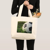 Fußball~ Fußball im Feld Jumbo Stoffbeutel (Vorderseite (Produkt))