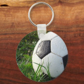Fußball~ Fußball im Feld Schlüsselanhänger (Vorderseite)