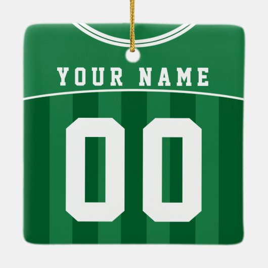 Fußball Fußball Jersey Name & Number Template Keramikornament (Rückseite)