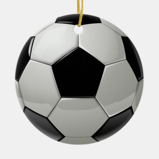 Fußball-Fußball Keramik Ornament (Vorne)