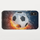Fußball-/Fußball-Kugelkopf-Kissen Case-Mate iPhone Hülle (Rückseite (Horizontal))