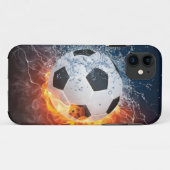 Fußball-/Fußball-Kugelkopf-Kissen Case-Mate iPhone Hülle (Rückseite (Horizontal))