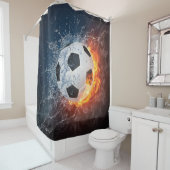 Fußball-/Fußball-Kugelkopf-Kissen Duschvorhang (Beispiel)