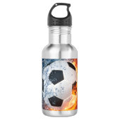 Fußball-/Fußball-Kugelkopf-Kissen Edelstahlflasche (Vorderseite)