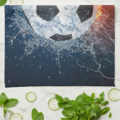 Fußball-/Fußball-Kugelkopf-Kissen Geschirrtuch (Gefaltet)