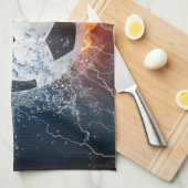 Fußball-/Fußball-Kugelkopf-Kissen Geschirrtuch (Viertel Falte)