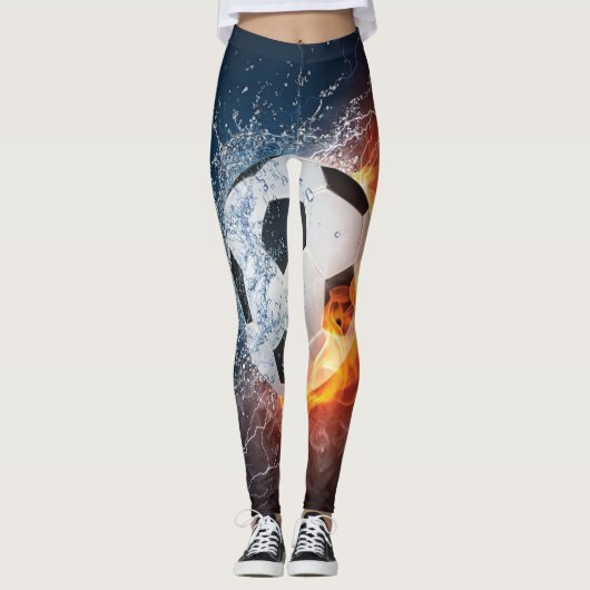 Fußball-/Fußball-Kugelkopf-Kissen Leggings (Vorderseite)