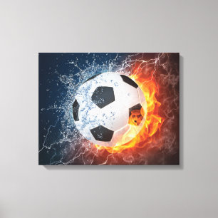 Fußball-/Fußball-Kugelkopf-Kissen Leinwanddruck