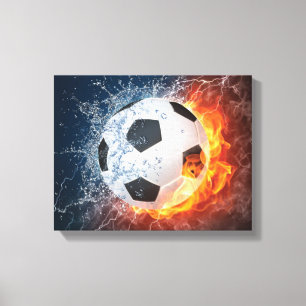 Fußball-/Fußball-Kugelkopf-Kissen Leinwanddruck
