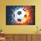 Fußball-/Fußball-Kugelkopf-Kissen Leinwanddruck (Insitu (Wohnzimmer))