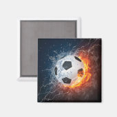 Fußball-/Fußball-Kugelkopf-Kissen Magnet (Vorderseite/Rückseite)