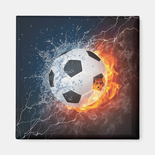 Fußball-/Fußball-Kugelkopf-Kissen Magnet (Vorne)