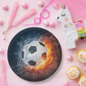 Fußball-/Fußball-Kugelkopf-Kissen Pappteller (Party)