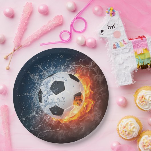 Fußball-/Fußball-Kugelkopf-Kissen Pappteller (Party)