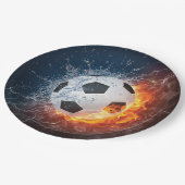 Fußball-/Fußball-Kugelkopf-Kissen Pappteller (Schrägansicht)