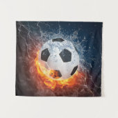 Fußball-/Fußball-Kugelkopf-Kissen Wandteppich (Vorderseite (Horizontal))