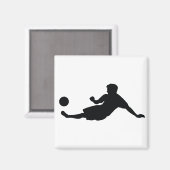 Fußball-Fußball Magnet (Vorderseite/Rückseite)